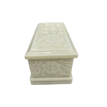 Quách Đá Trắng điêu khắc rồng phượng 3D