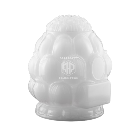 Hũ sen đá lưu ly trắng