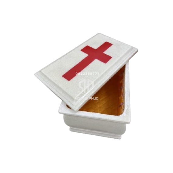 Quách đá tự nhiên nguyên khối trắng